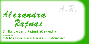 alexandra rajnai business card